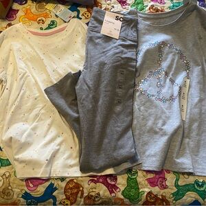 Long sleeve tees with matching leggings